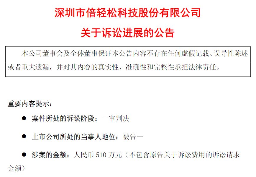 倍轻松“难轻松”：按摩仪自燃事故未了，专利侵权又被判赔510万元，实控人马学军此前被立案调查